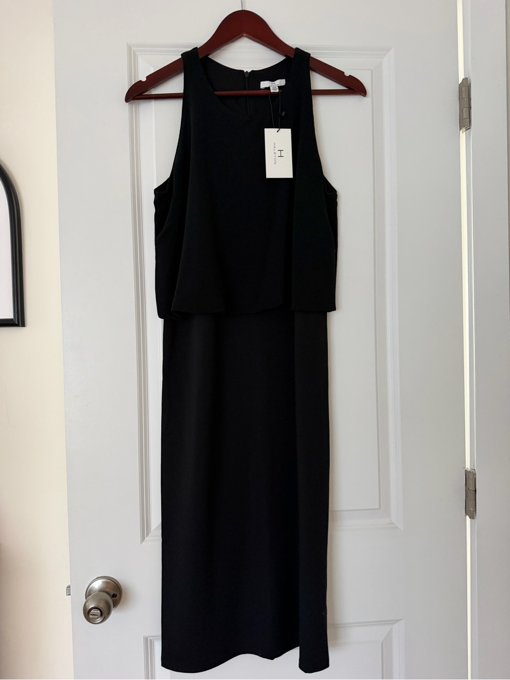 H by Halston Black Midi Dress